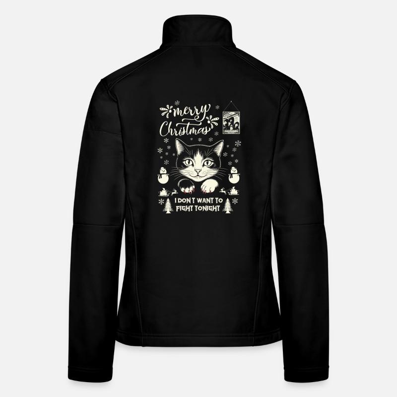 Merry Christmas I don't want to fight tonight - Women's Softshell Jacket - black