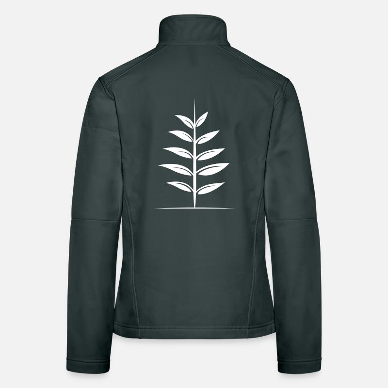 Nature Leaf Simple Outdoor Simple Tree Lines Women's Softshell Jacket