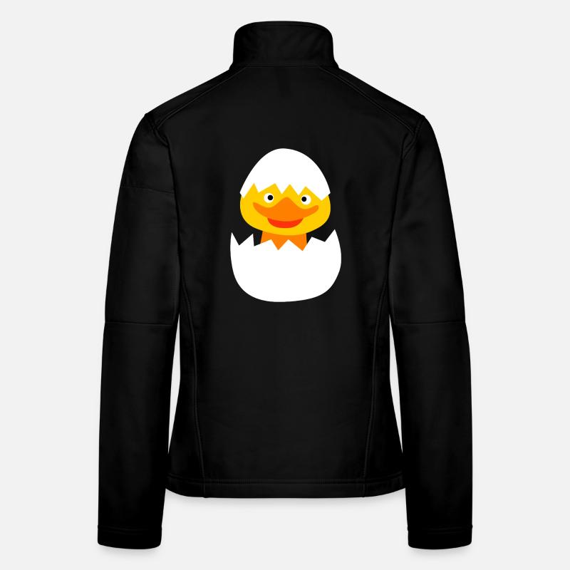 Chick Cute Easter Cute Kids Egg Easter Egg Yellow Women's Softshell Jacket