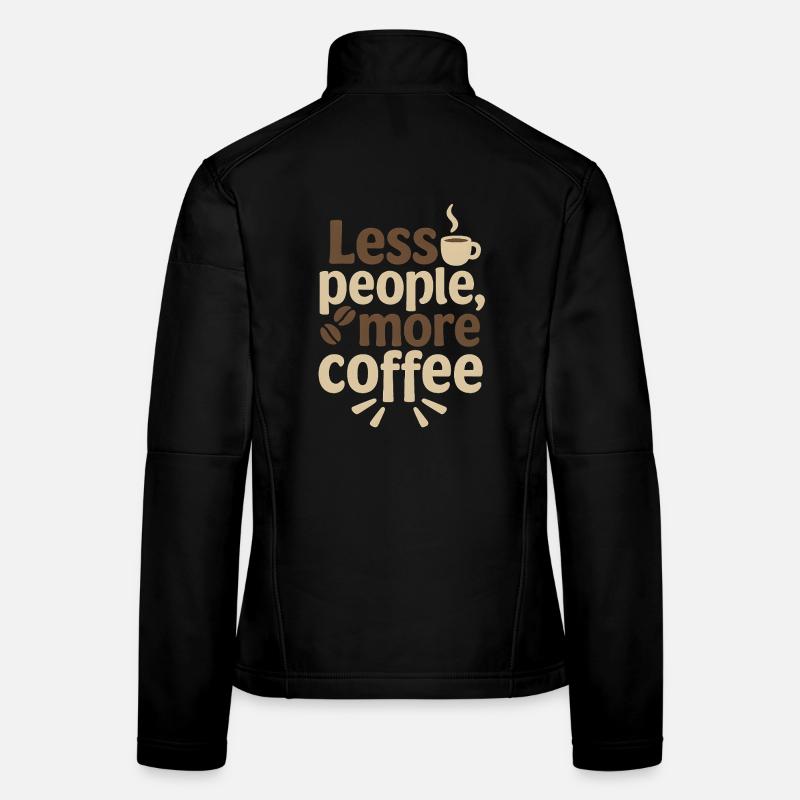 Minimalistische Kaffee-Sprichwort-Illustration Frauen Softshelljacke
