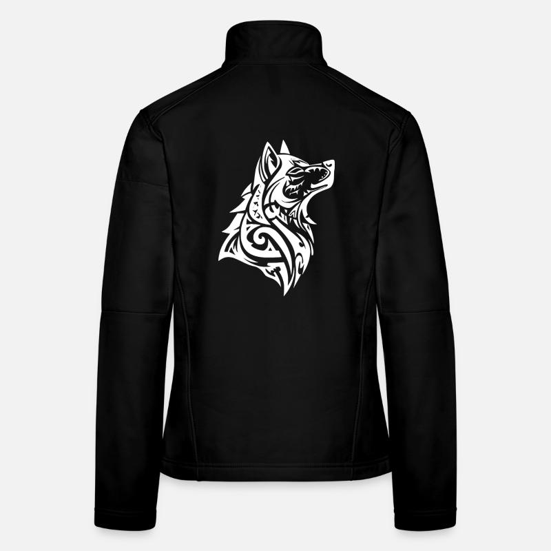 Tribal Wolf Nordic Tattoo Frauen Softshelljacke
