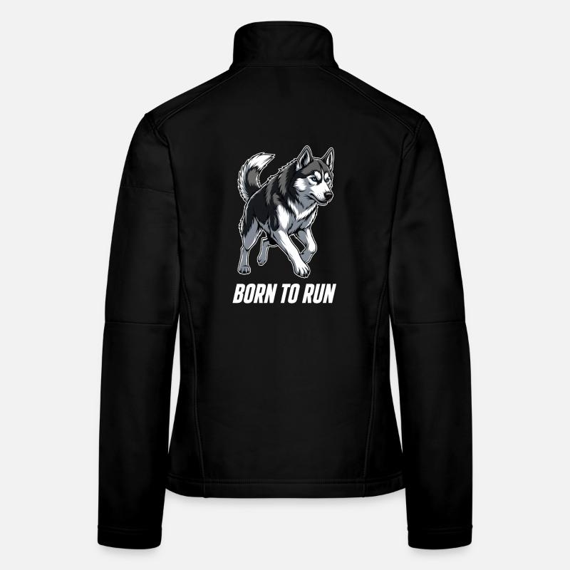 Né pour diriger l’illustration de Husky pour propriétaires de Husky Veste en tissu softshell Femme