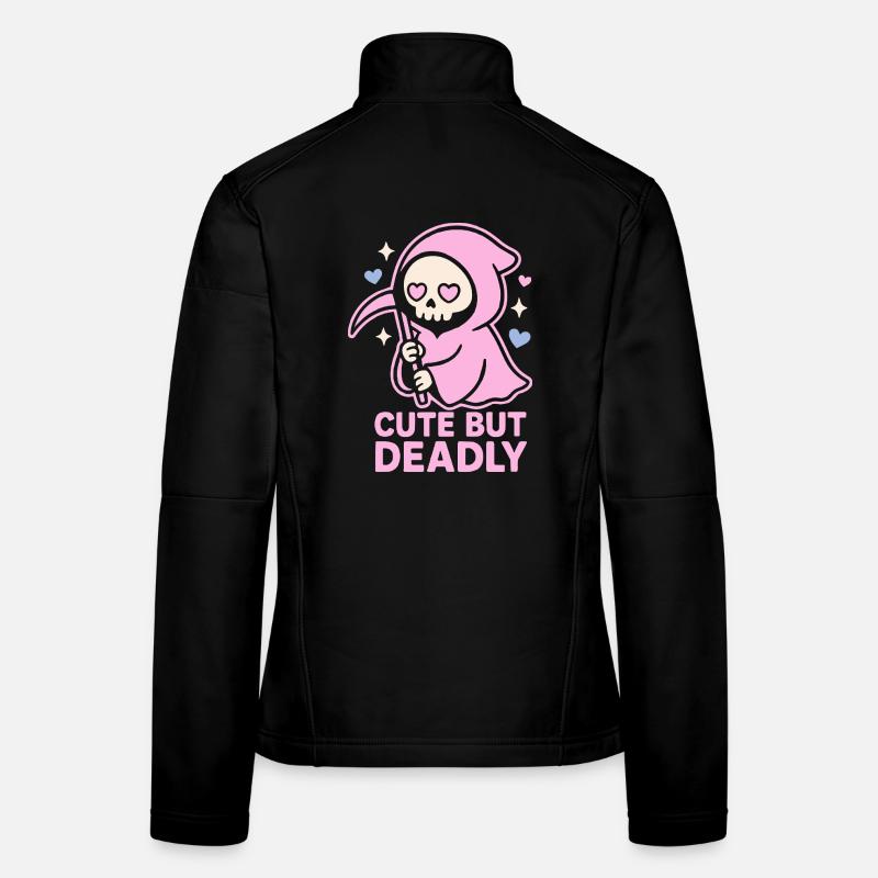 Mignon mais mortel - Pastel Grim Reaper Kawaii Design Veste en tissu softshell Femme