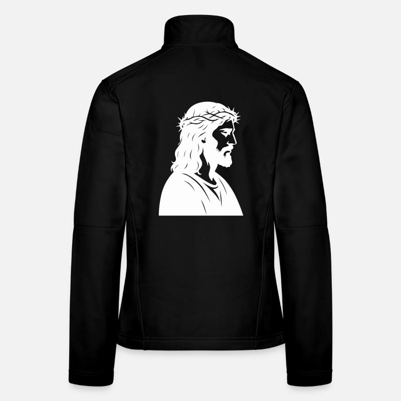 Silhouette de Jésus-Christ Veste en tissu softshell Femme