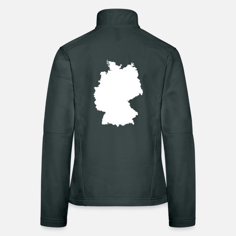 Germany Map Silhouette Contour Women's Softshell Jacket