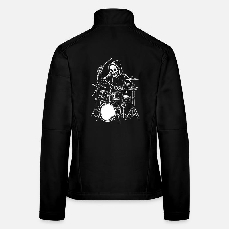 Batteur squelette en sweat à capuche Veste en tissu softshell Femme