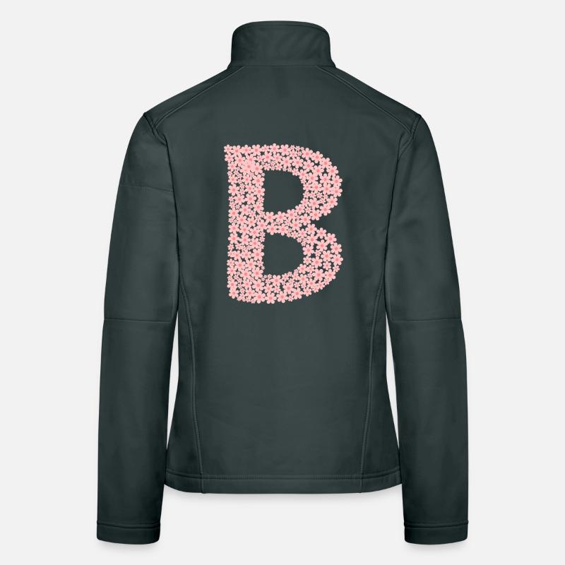 Blüten Monogramm "B" Frauen Softshelljacke