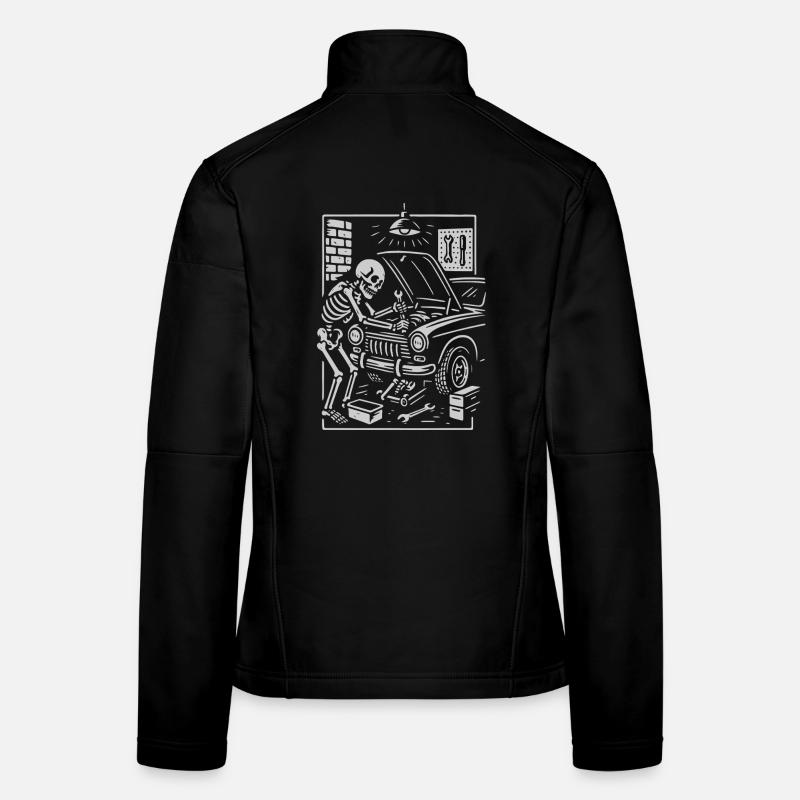 Mécanique squelette sous le capot Veste en tissu softshell Femme