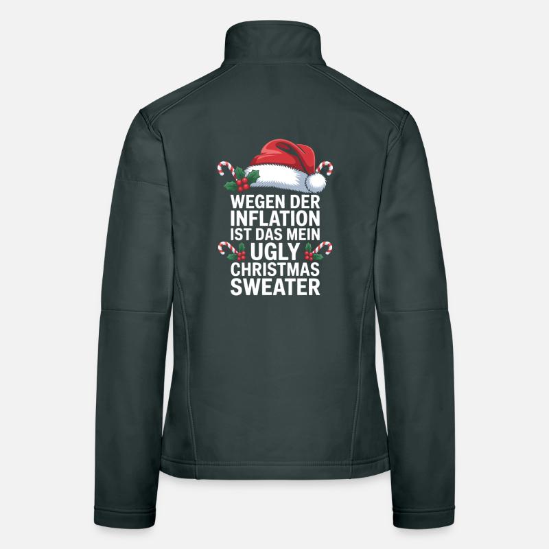 L’inflation rencontre le moche pull de Noël Veste en tissu softshell Femme