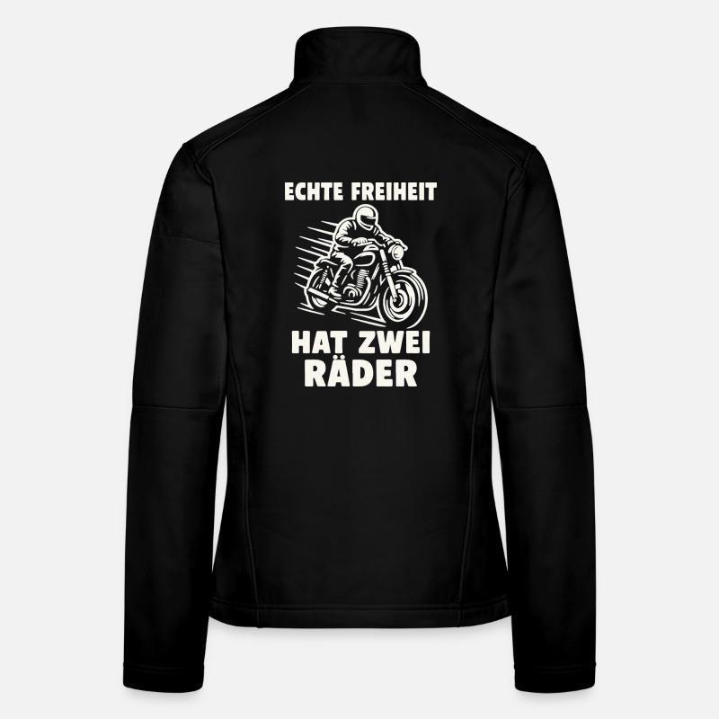 Real freedom has two wheels - Women's Softshell Jacket - black