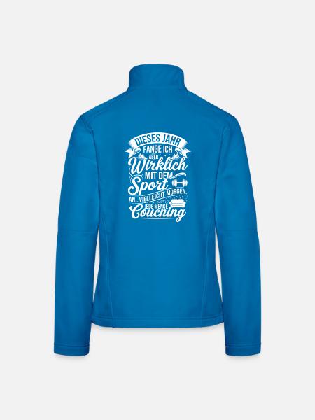 Dieses Jahr Wirklich Mit Dem Sport - Frauen Softshelljacke - Dunkelgrau - Hinten