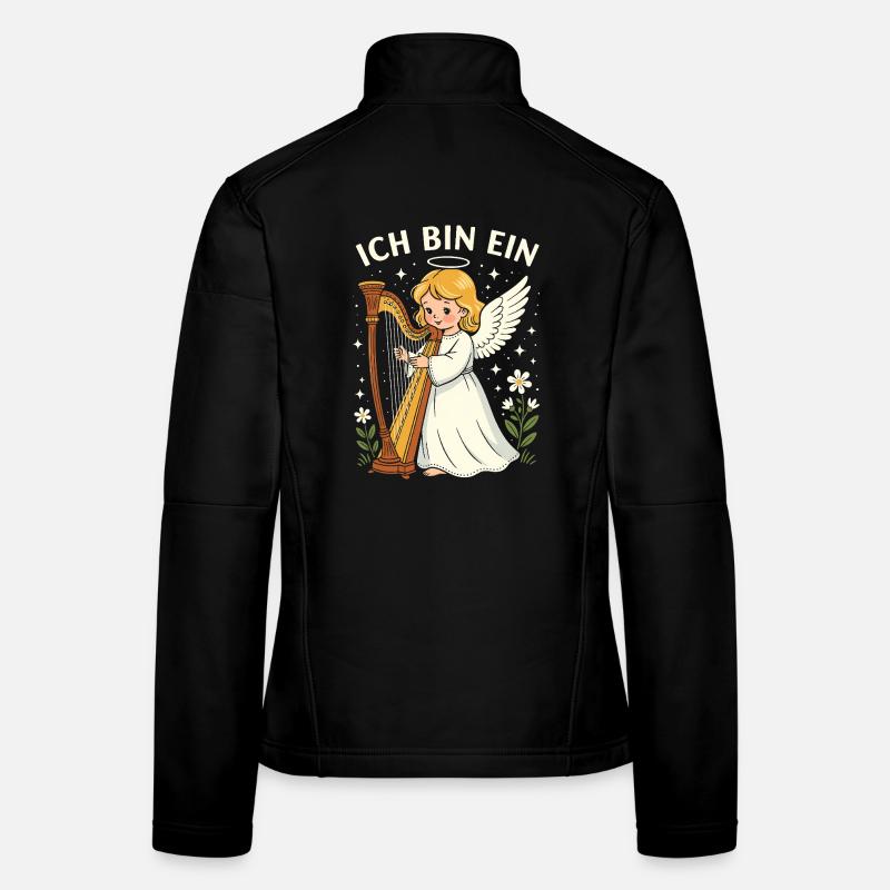 Engel Kostüm Fasching Karneval Mädchen Engel Harfe Frauen Softshelljacke