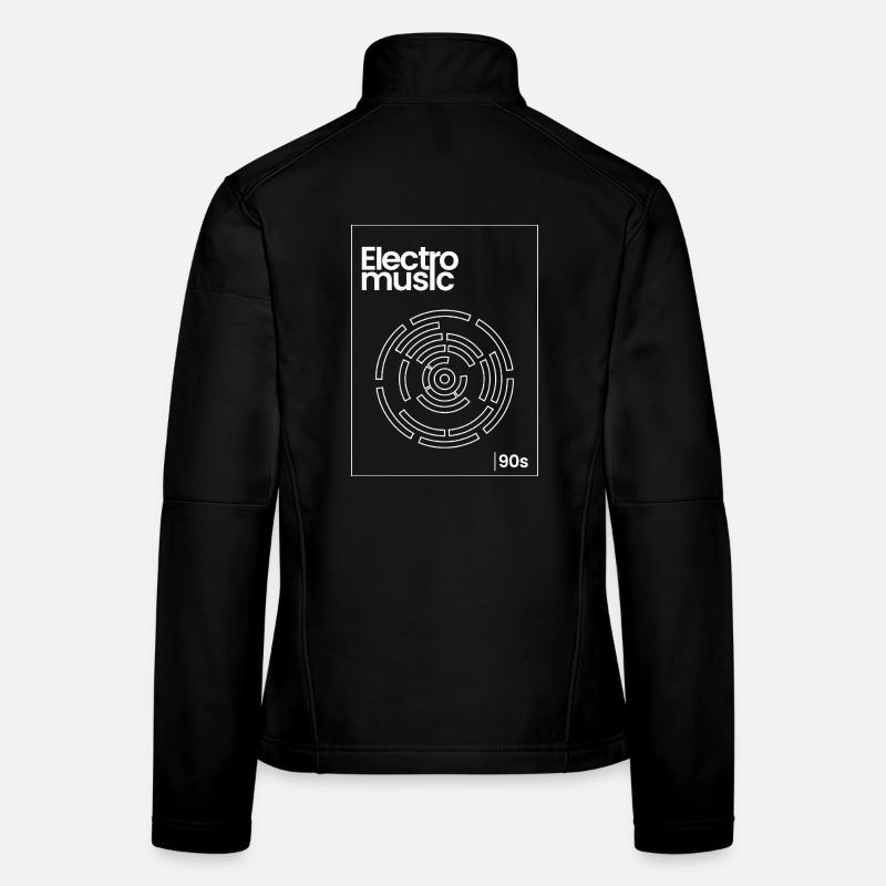Electro Maze Techno Tee des années 90 Veste en tissu softshell Femme