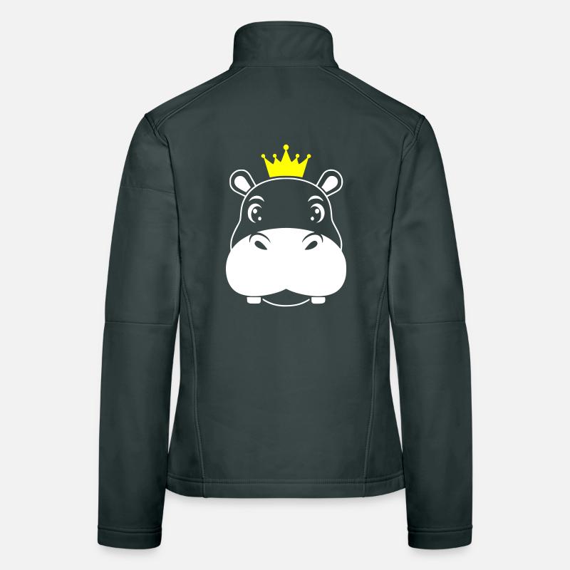 Roi Hippopotame Prince Héritier Vector Veste en tissu softshell Femme