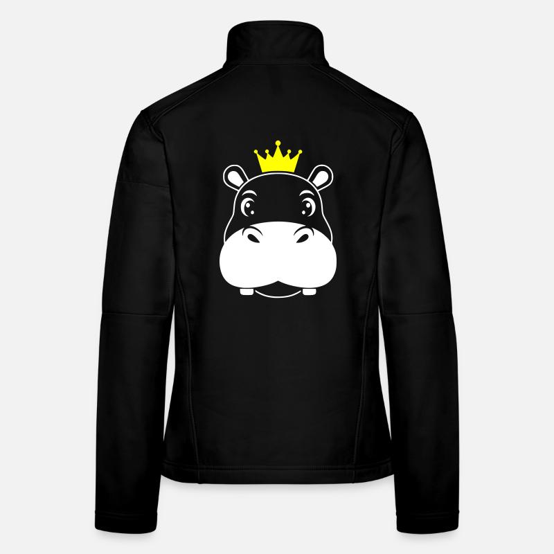 Roi Hippopotame Prince Héritier Vector Veste en tissu softshell Femme