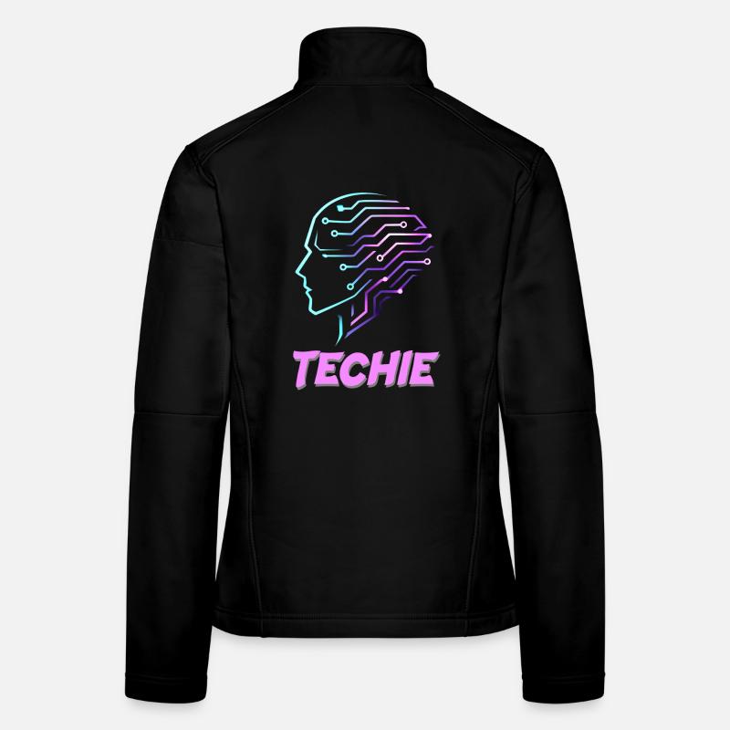 Neon Head Circuit Techie Women's Softshell Jacket