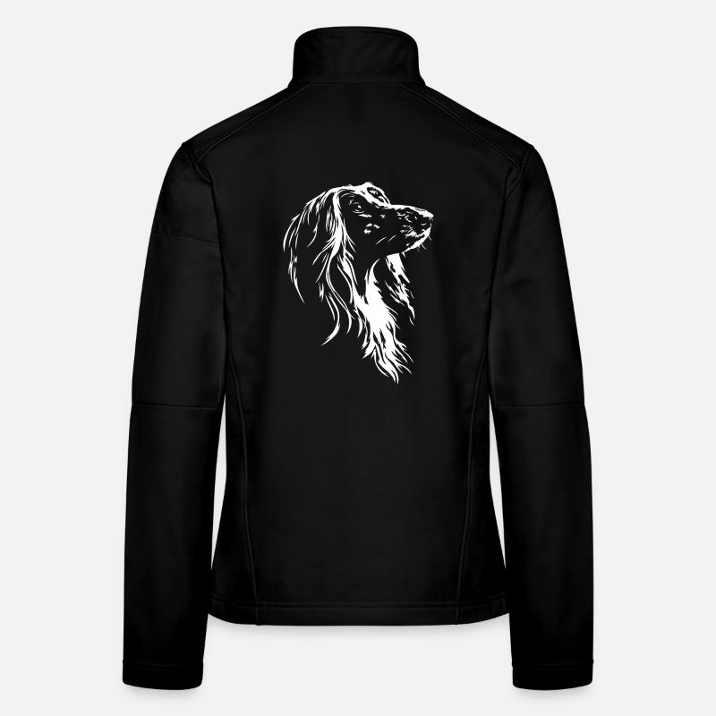 Afghanischer Windhund Silhouette Hunde Wilsigns Frauen Softshelljacke