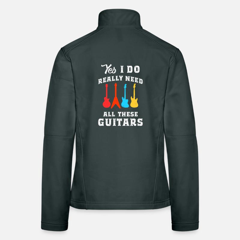 Guitar Saying Women's Softshell Jacket