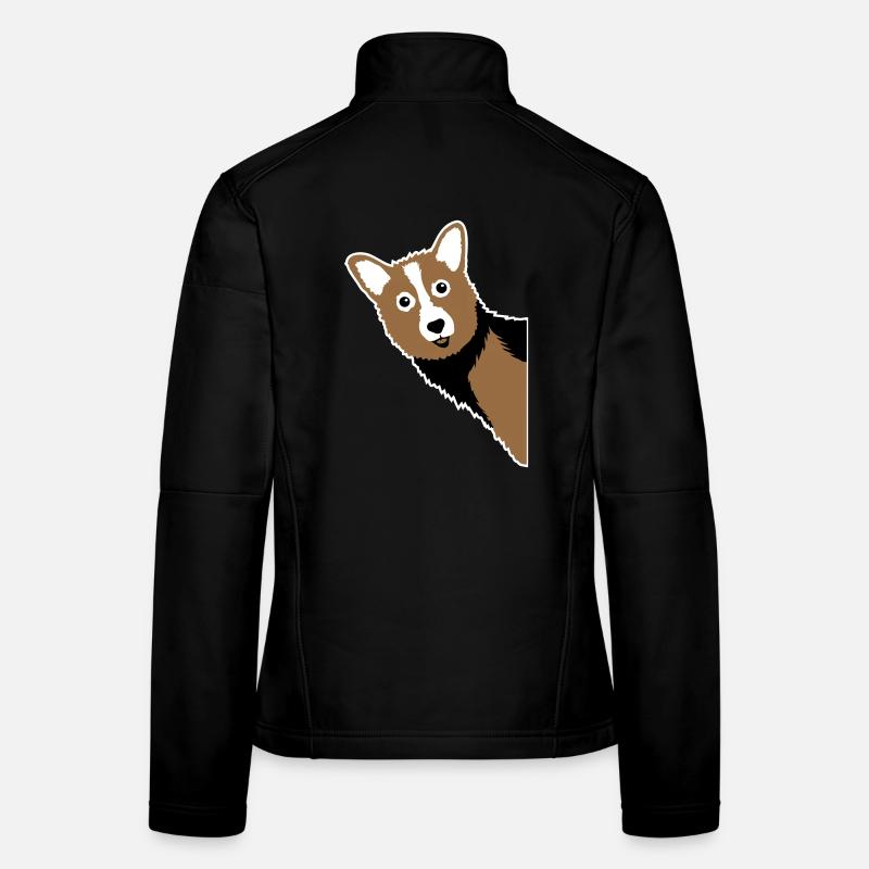 Corgi Cuckoo – Parfait pour tous les propriétaires de chiens Veste en tissu softshell Femme