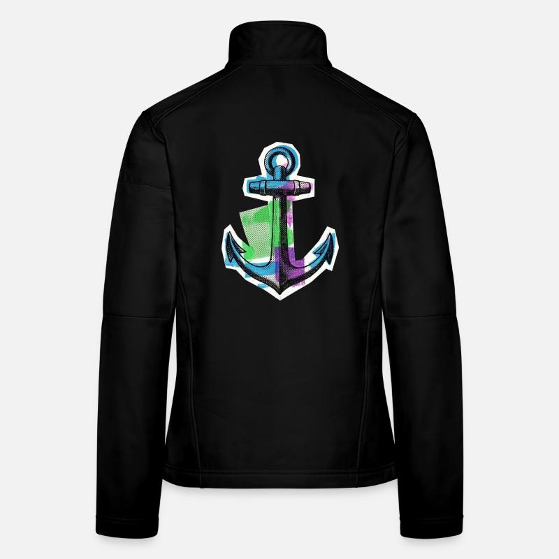 Capitaine marin marin Veste en tissu softshell Femme