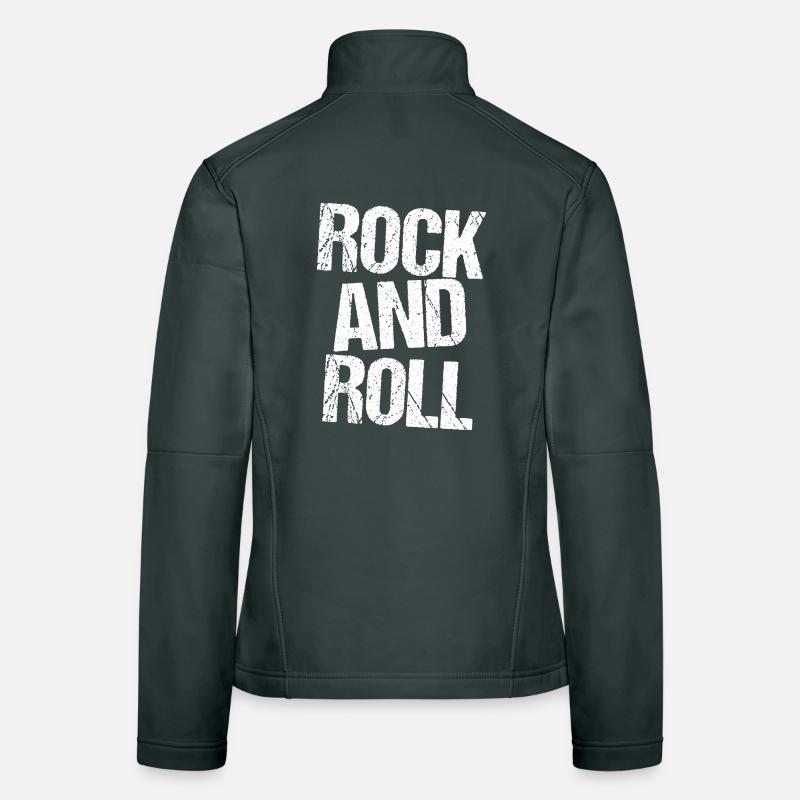Rock and Roll Bold Typography Women's Softshell Jacket