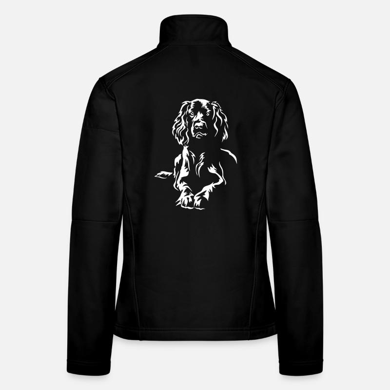 Field Spaniel « Édition Noire » Veste en tissu softshell Femme