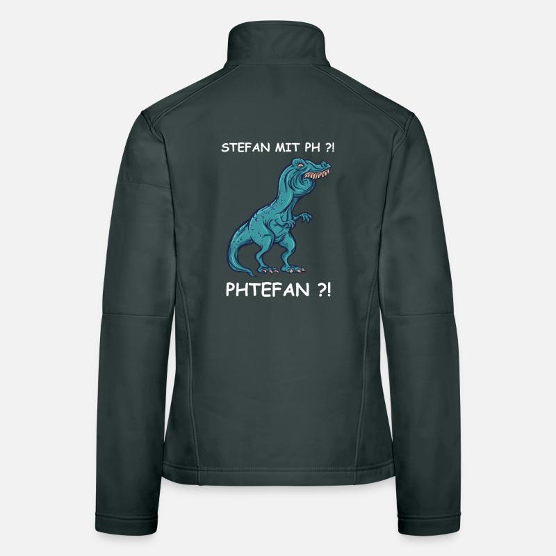 Blauer Dino mit Kick | Stefan Frauen Softshelljacke