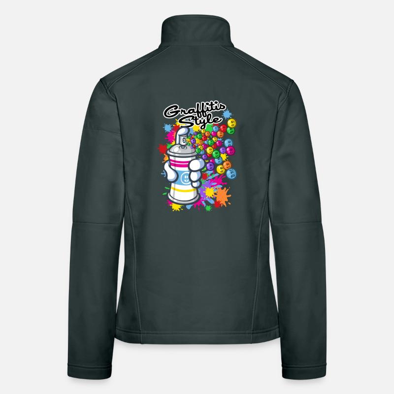 Graffitis and cartoon Women's Softshell Jacket