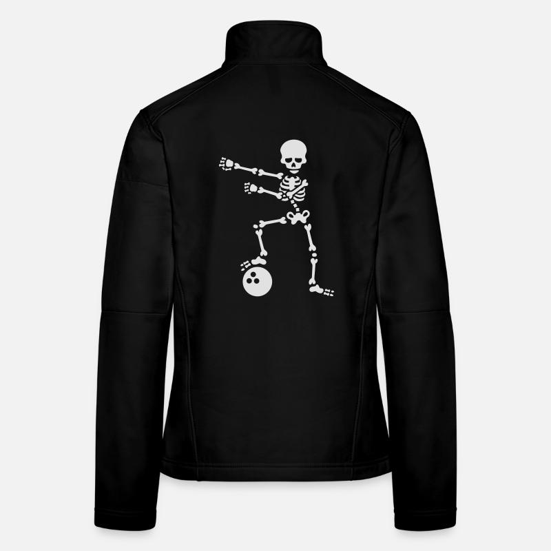 Bowling ball floss dance flossing skeleton Women's Softshell Jacket