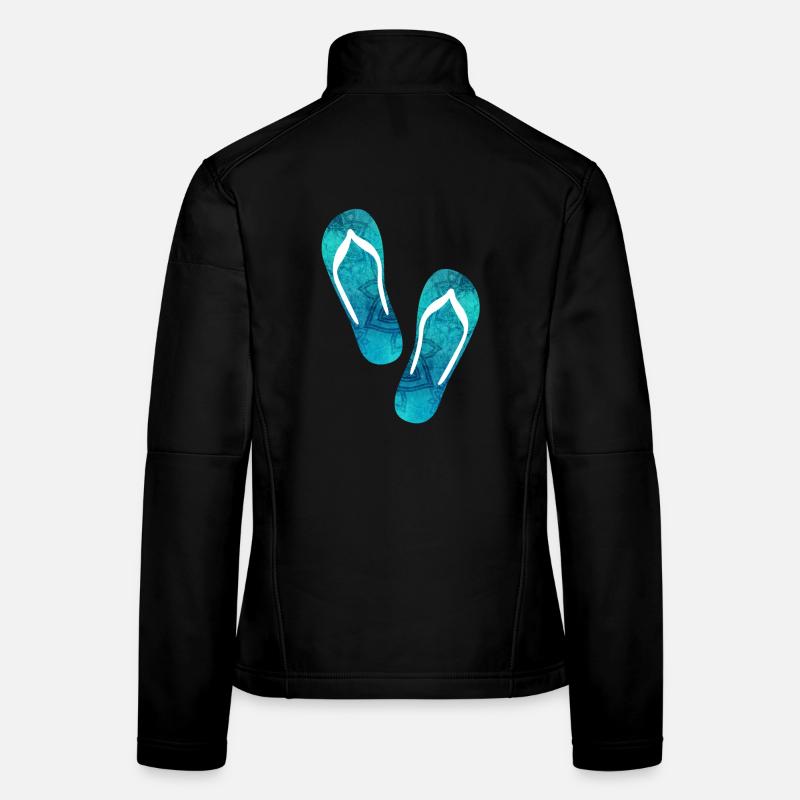 Flip flops yoga summer beach vacation Women's Softshell Jacket