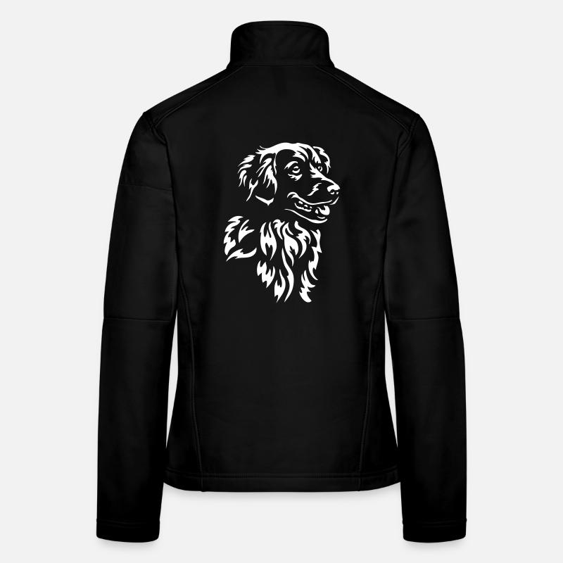 Duck Tolling Retriever Kopf "Black Edition" Frauen Softshelljacke