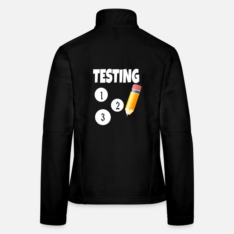 Test 123 mit Bleistift Frauen Softshelljacke