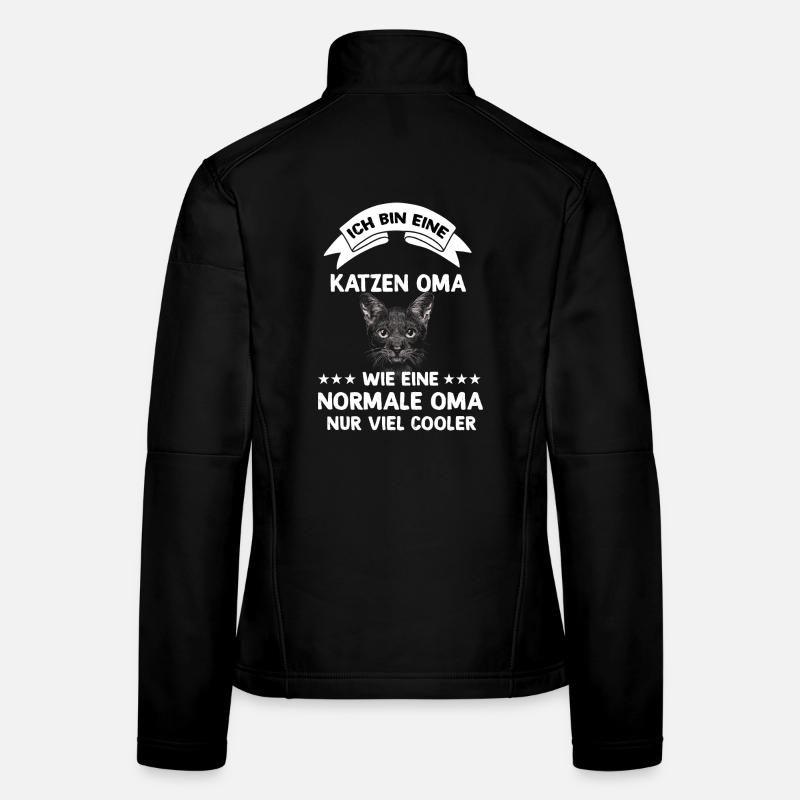 Katzen Oma Design Frauen Softshelljacke