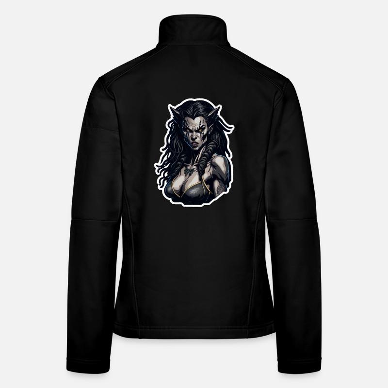 Démon Elfe Scar Regard Veste en tissu softshell Femme