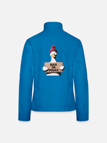 Duck the Police in street art style - Women's Softshell Jacket - black - Back