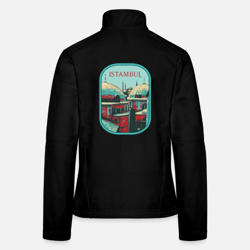 Majesté d'Istanbul: Mosquée sublime - Veste en tissu softshell Femme - noir