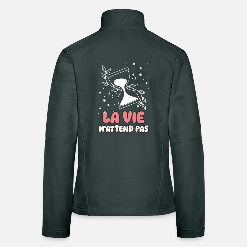 Das Leben wartet nicht Frauen Softshelljacke
