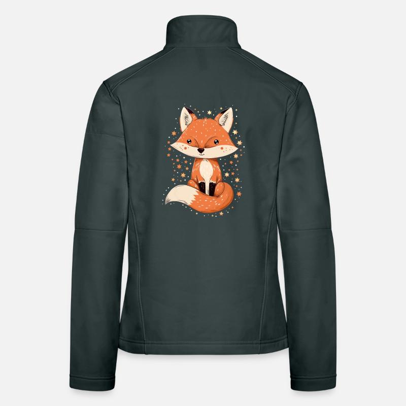 Fuchs mit Sternen Frauen Softshelljacke