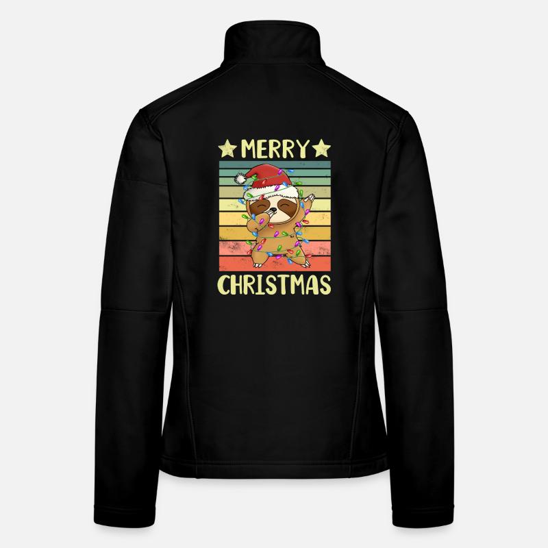 Merry Christmas Sloth Women's Softshell Jacket