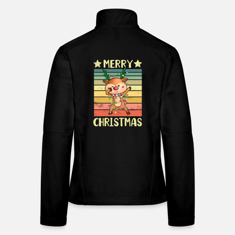 Frohe Weihnachten Rentier Frauen Softshelljacke