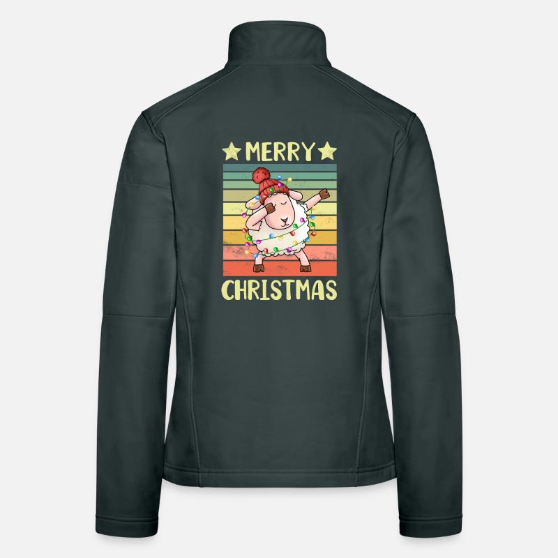 Merry Christmas Sheep Women's Softshell Jacket