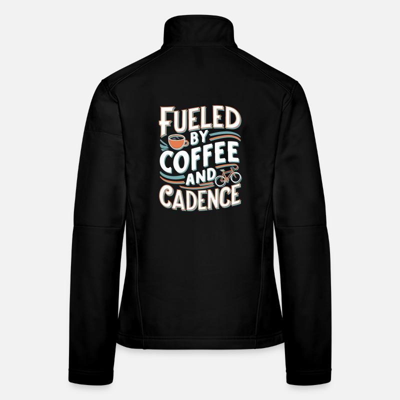 Fueled by Coffee and Cycling Design Women's Softshell Jacket