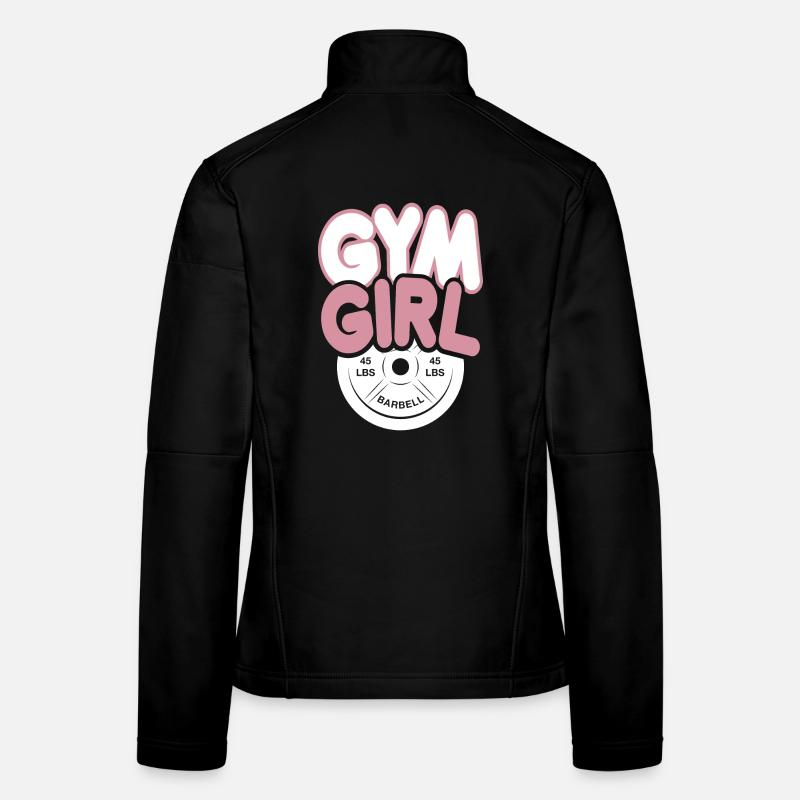 Gym Mädchen Langhantel Power Pink Frauen Softshelljacke
