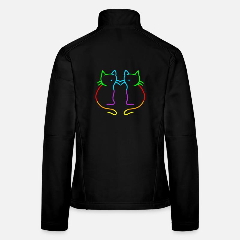 Regenbogen Katzen LGBT Gay Pride Frauen Softshelljacke