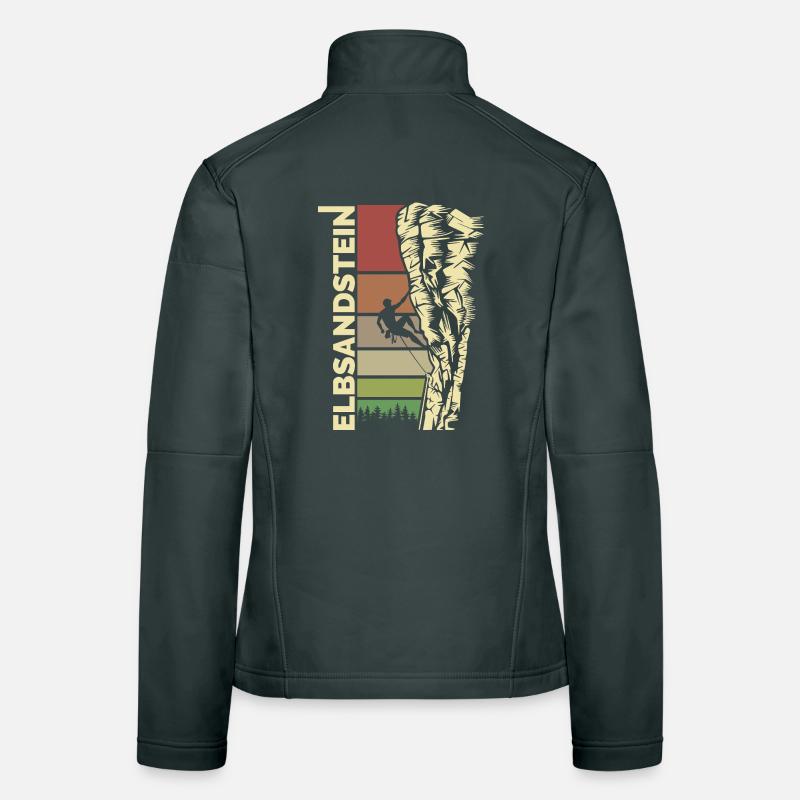Escalade des montagnes de grès de l’Elbe - Suisse saxonne Veste en tissu softshell Femme