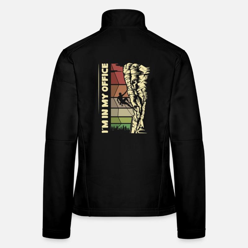 Je suis dans mon bureau – Grimpeurs et rochers extérieurs Veste en tissu softshell Femme