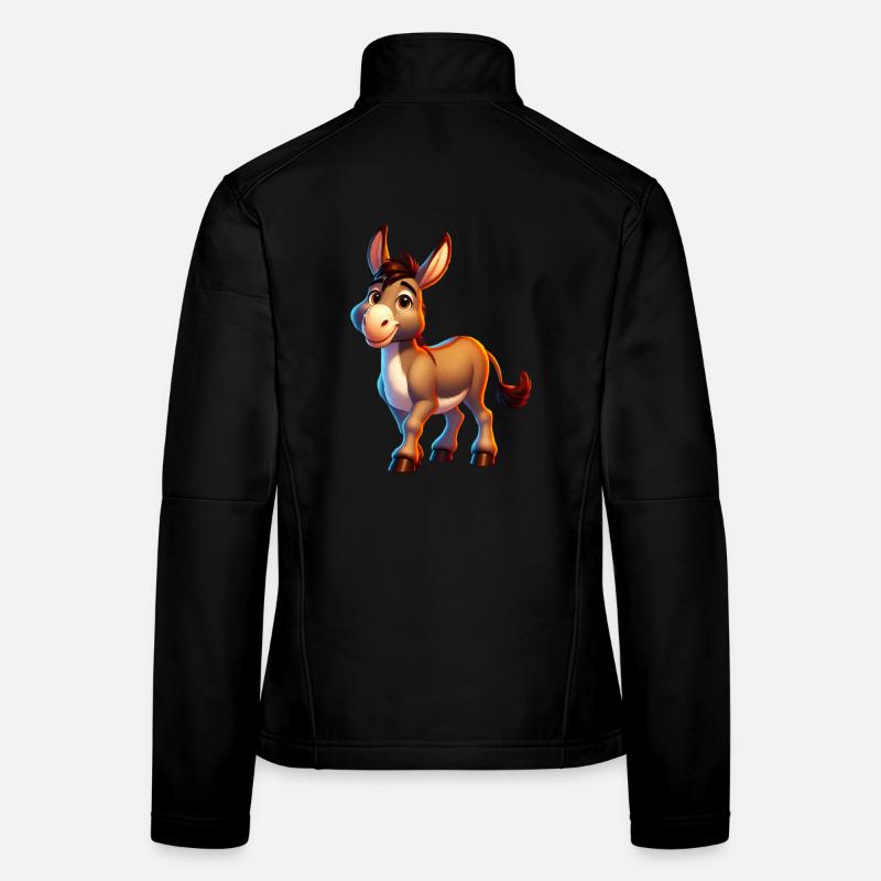 Esel-Maultier - Frauen Softshelljacke - Schwarz