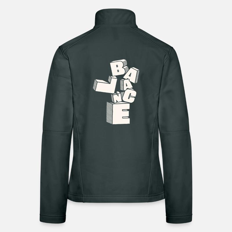 Équilibre en lettres 3D Veste en tissu softshell Femme