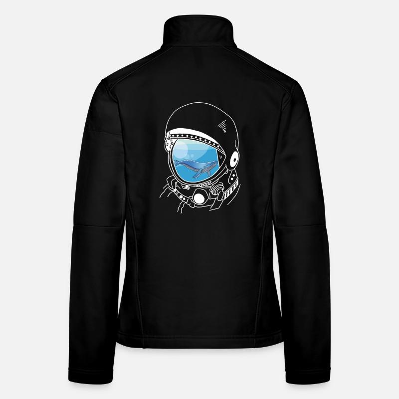 Ein Wal in den Sternen (weiß) Frauen Softshelljacke