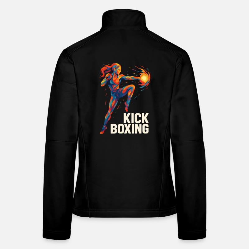 Kickboxerin cool abstrakt Power Kickboxen Geschenk Frauen Softshelljacke